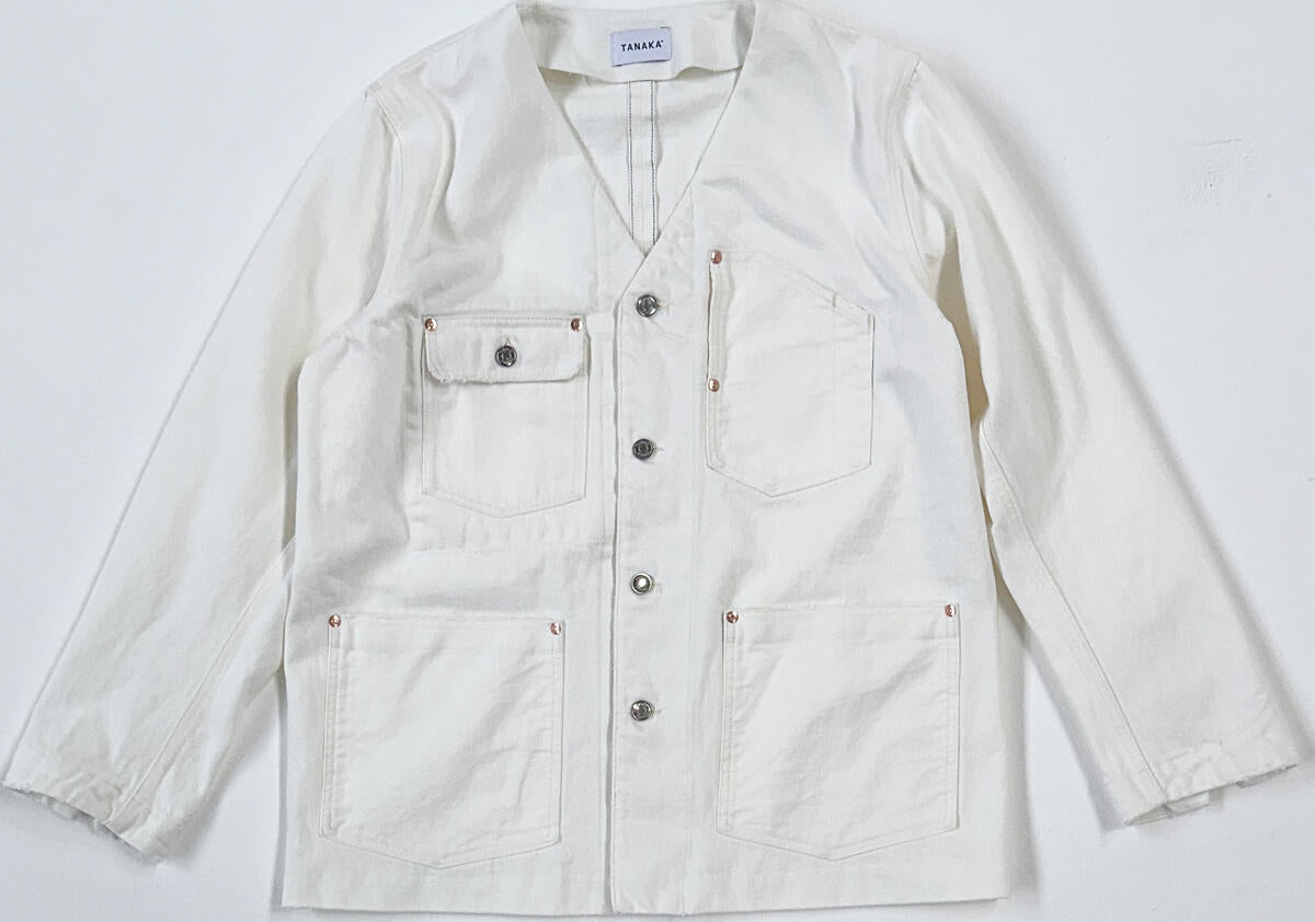 Jean white worker jacket