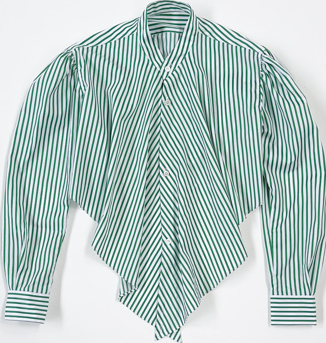 Striped crossover shirt