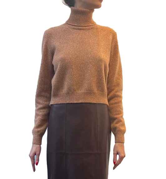 Dulce melange pink/rust turtleneck