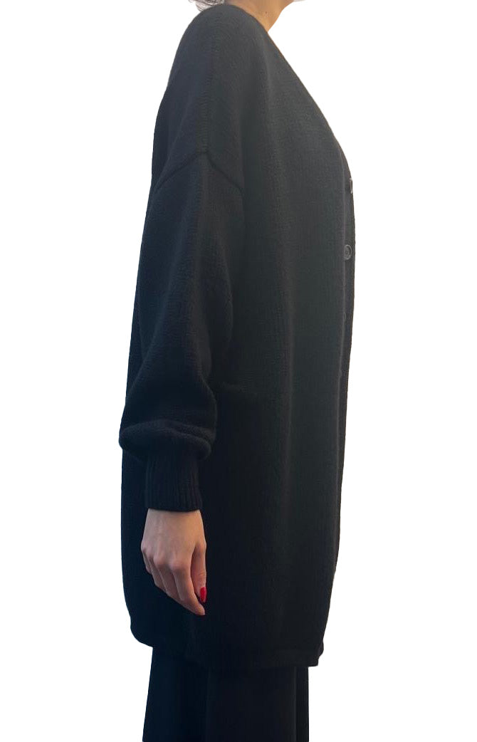 Long black cardigan