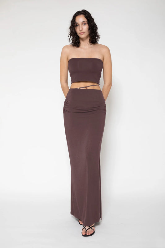 Brown long skirt