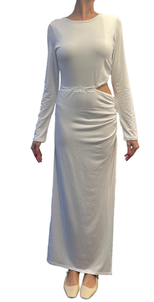 White asymmetric dress