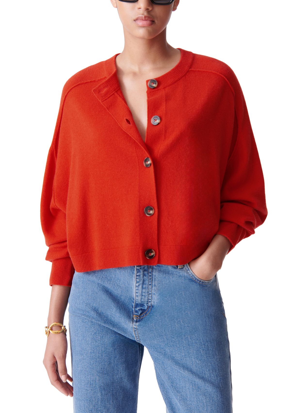 Douve cardigan arancio