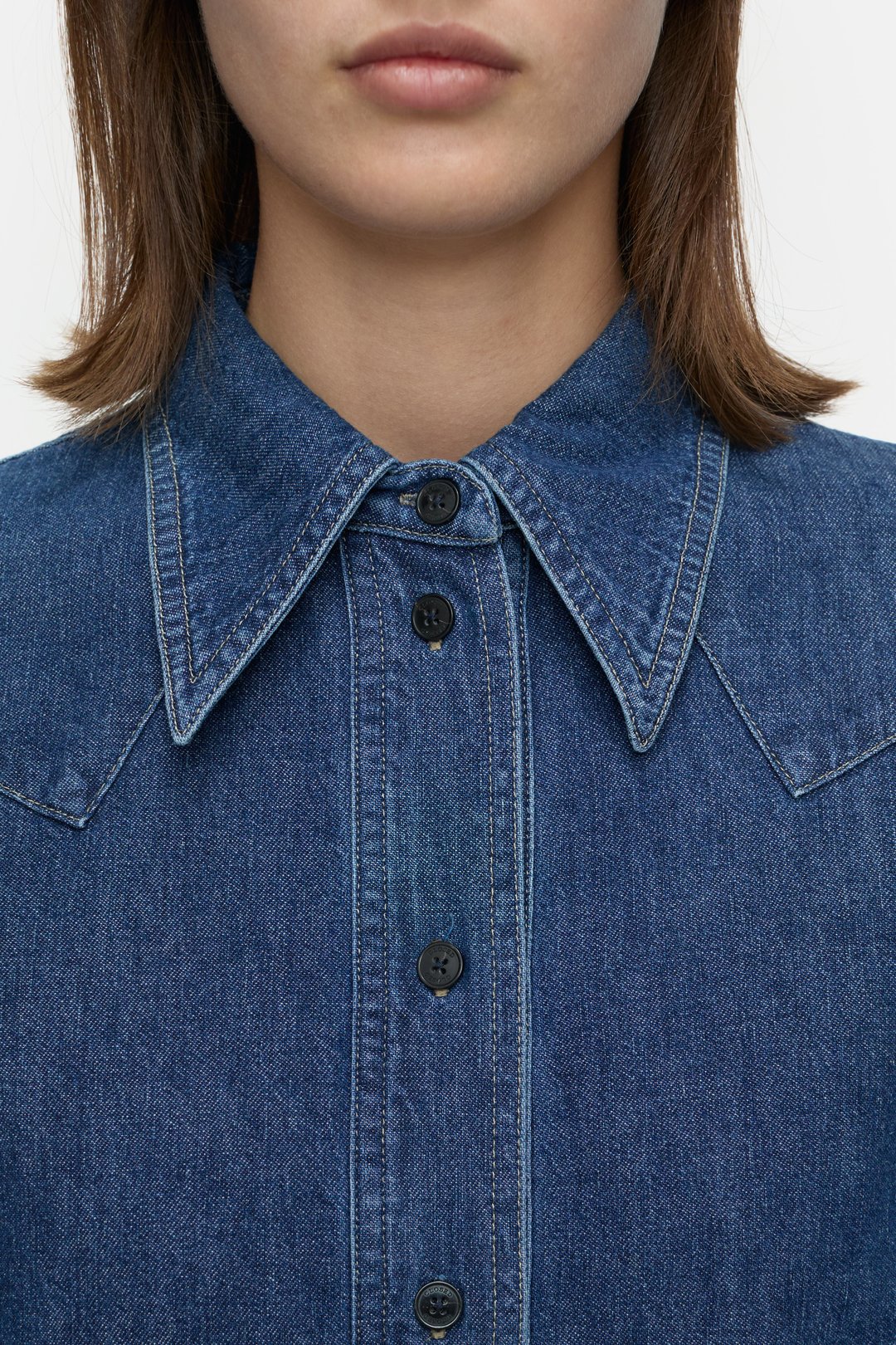 Camicia denim mid blue