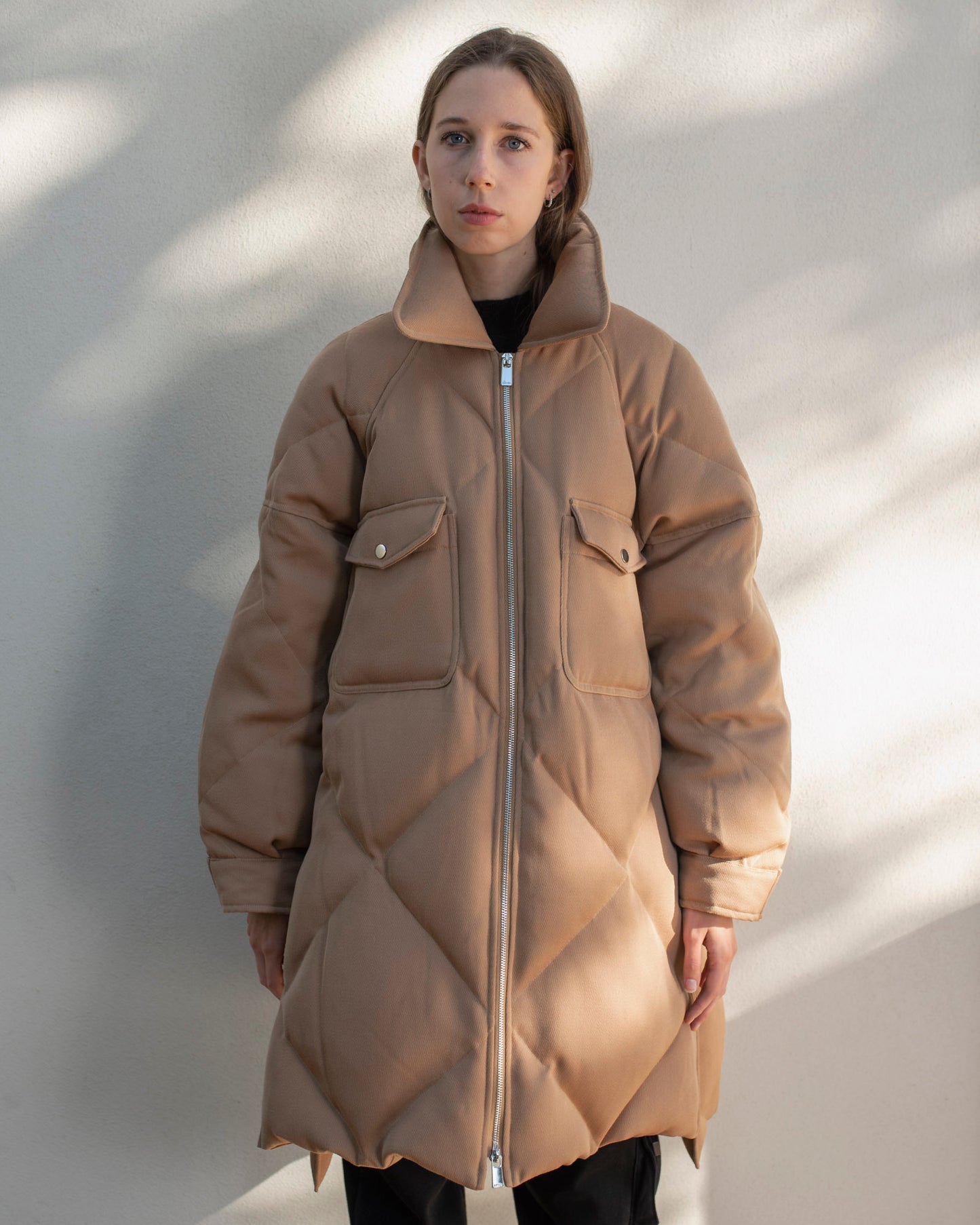 Beige winter coat