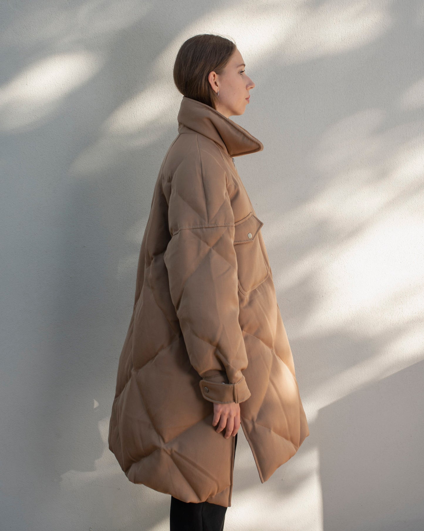 Beige winter coat