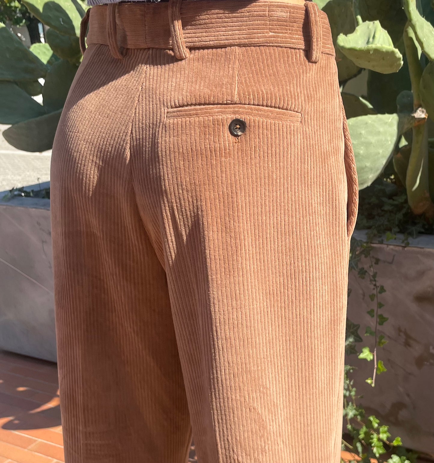 Pantaloni velluto cappuccino