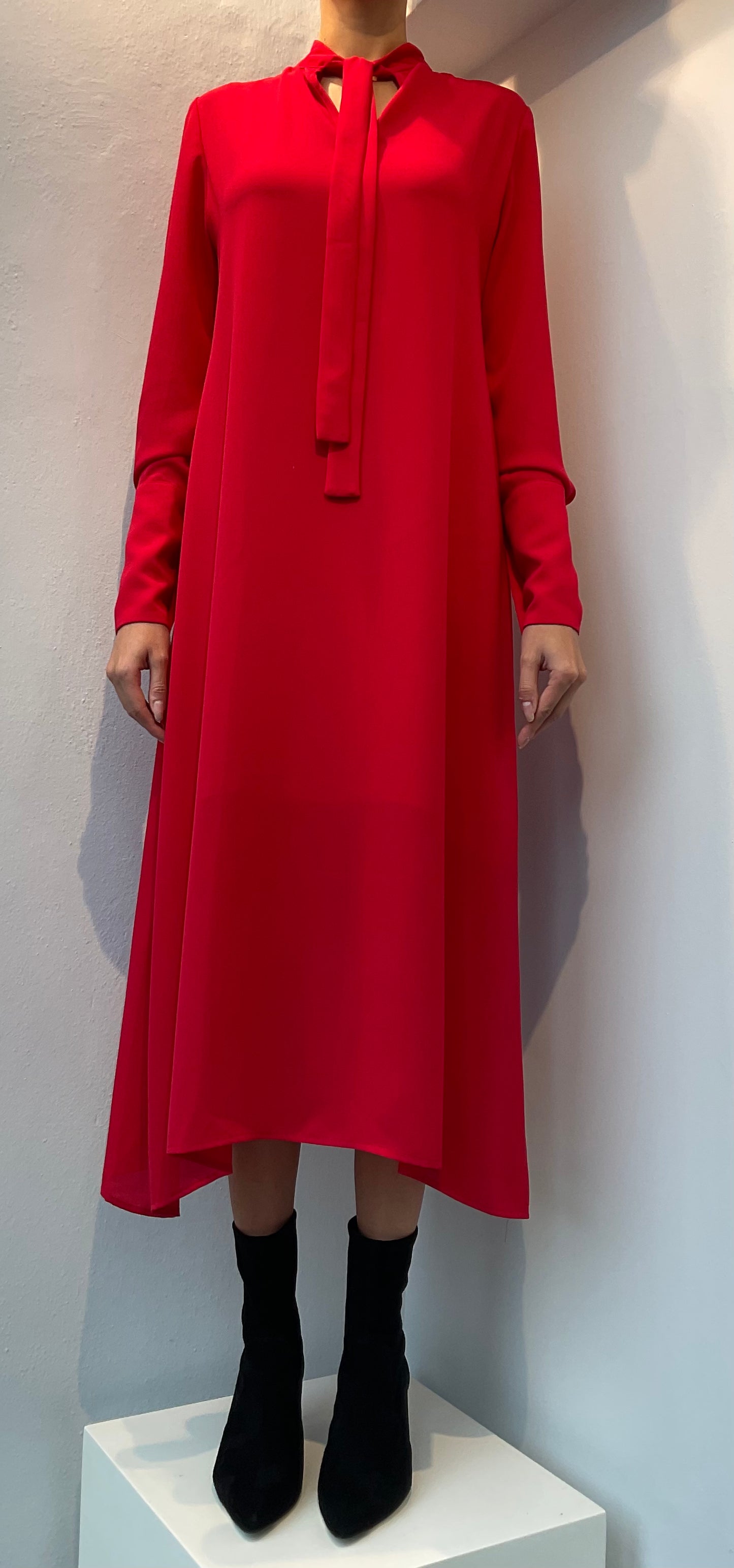 Tilda abito georgette rosso