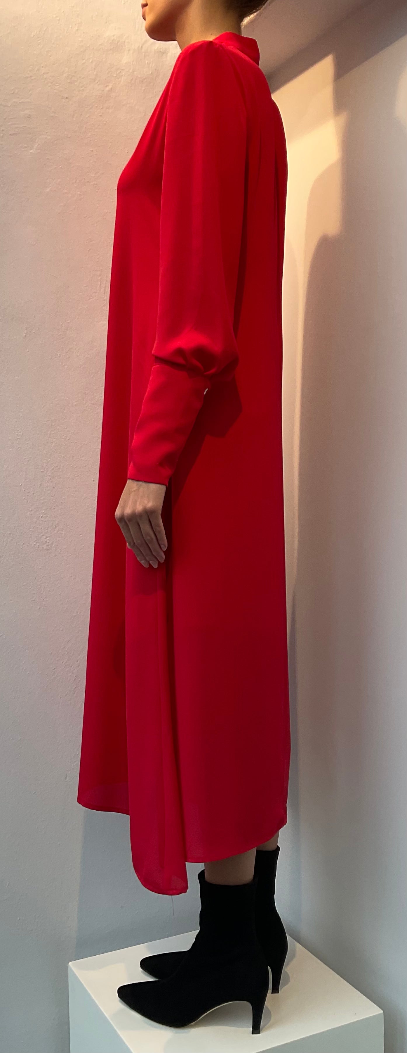 Tilda red georgette dress