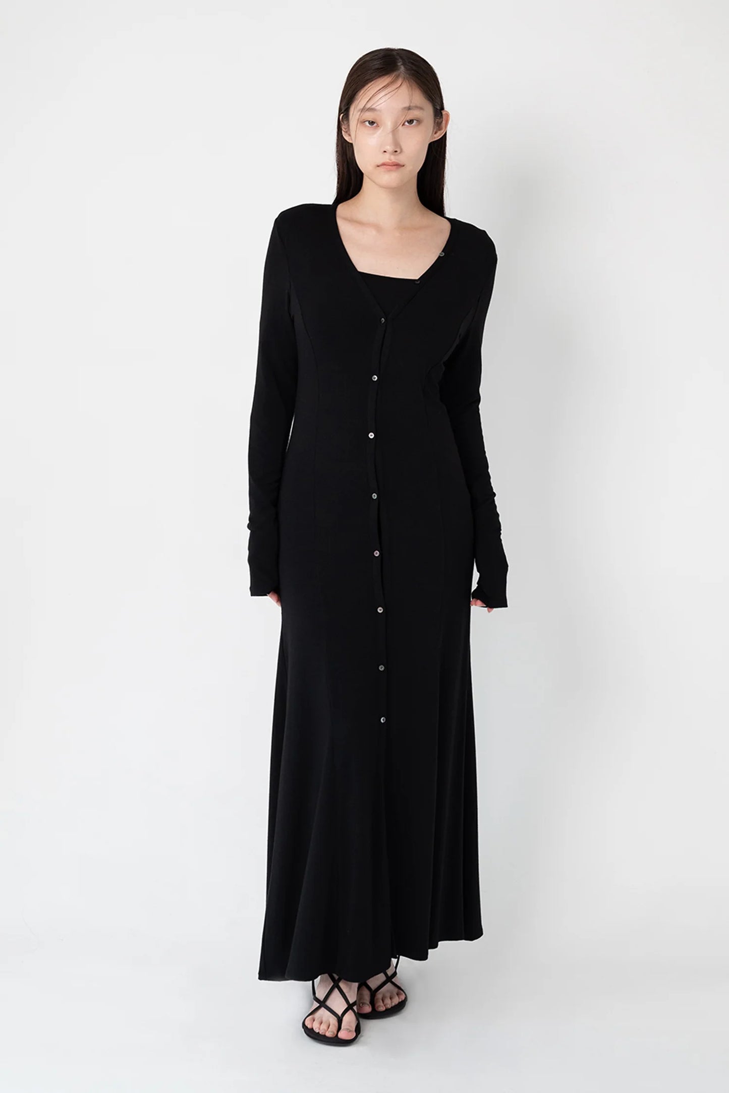 Black cardigan dress