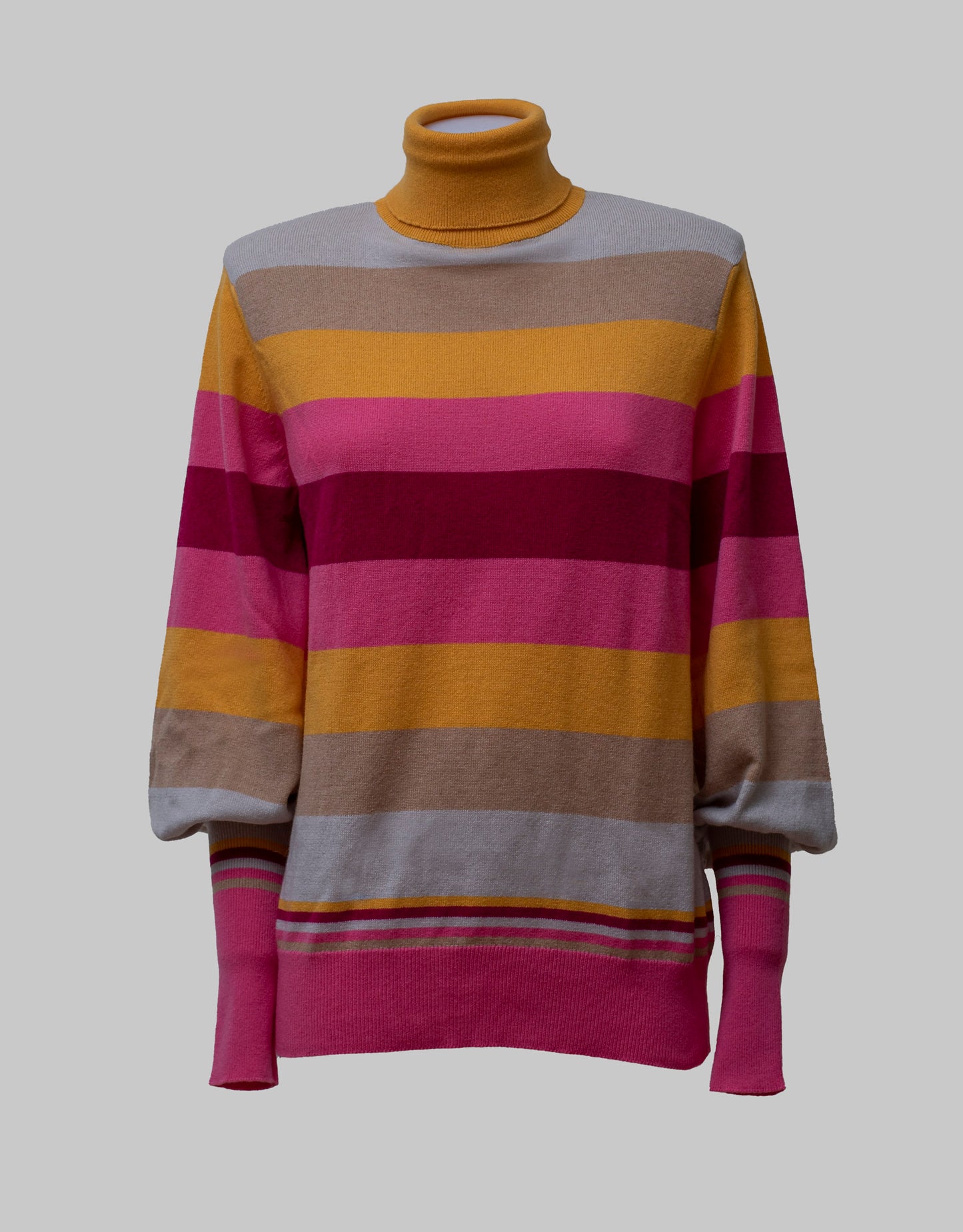 Sonia Light Striped Turtleneck