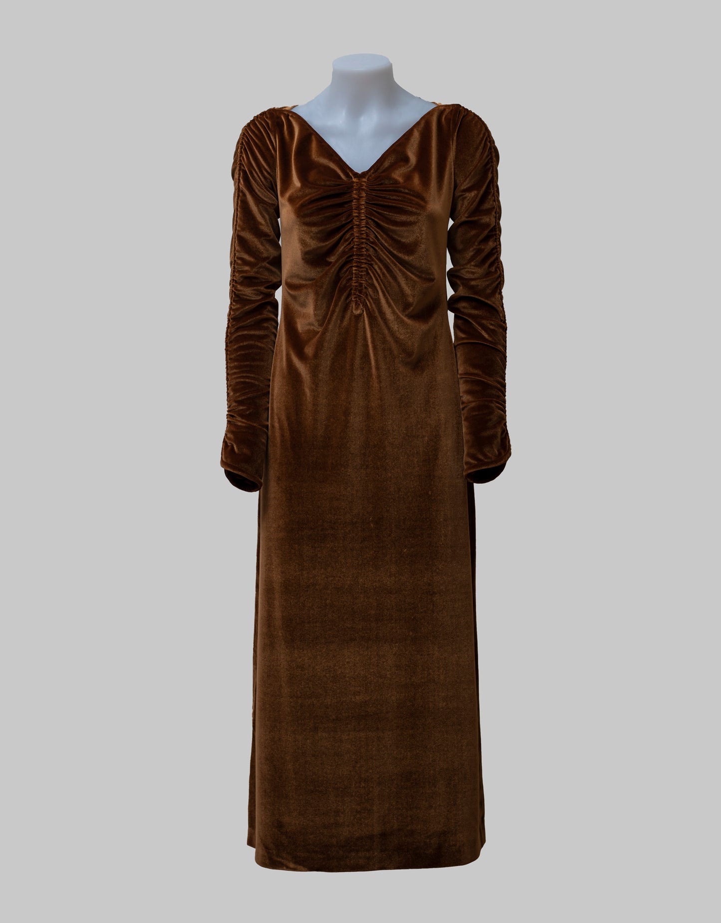 Gather Cognac dress