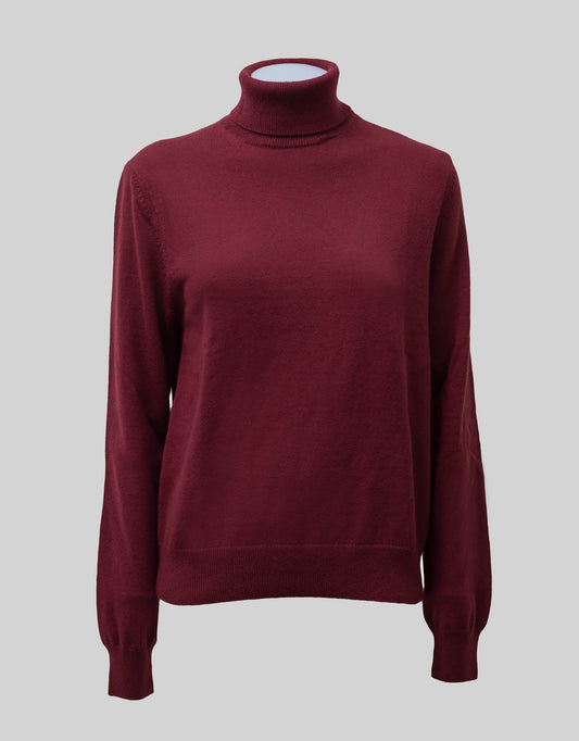 Burgundy cashmere turtleneck