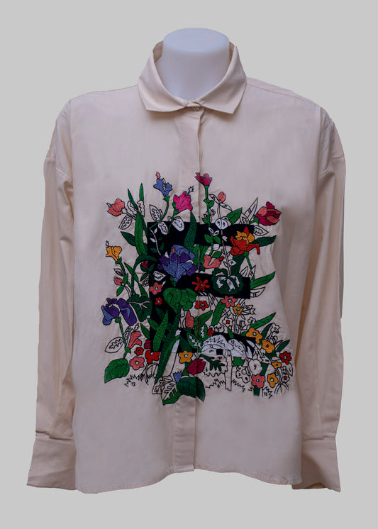 Greta shirt with flowers