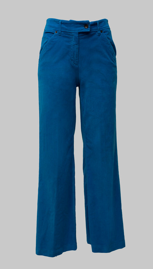 Pantalone Margot velluto azzurro